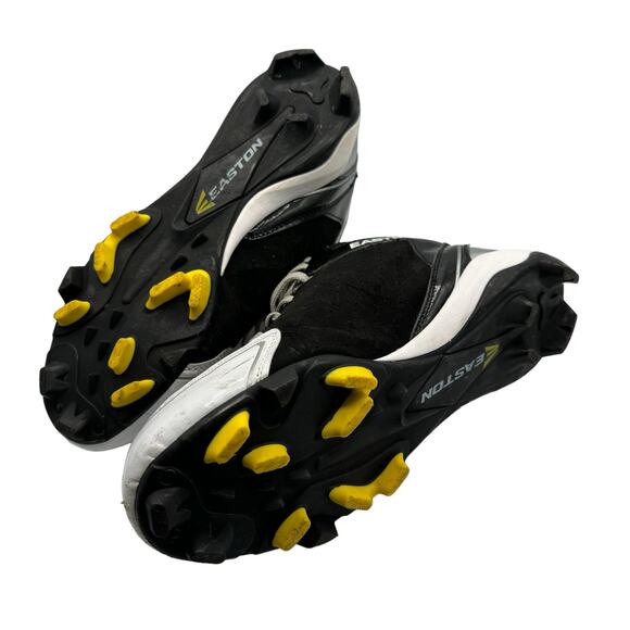 Easton Elite Mid-Top Baseball Cleats, Size 9.5, Black & White Athletic Shoes - Picture 7 of 9
